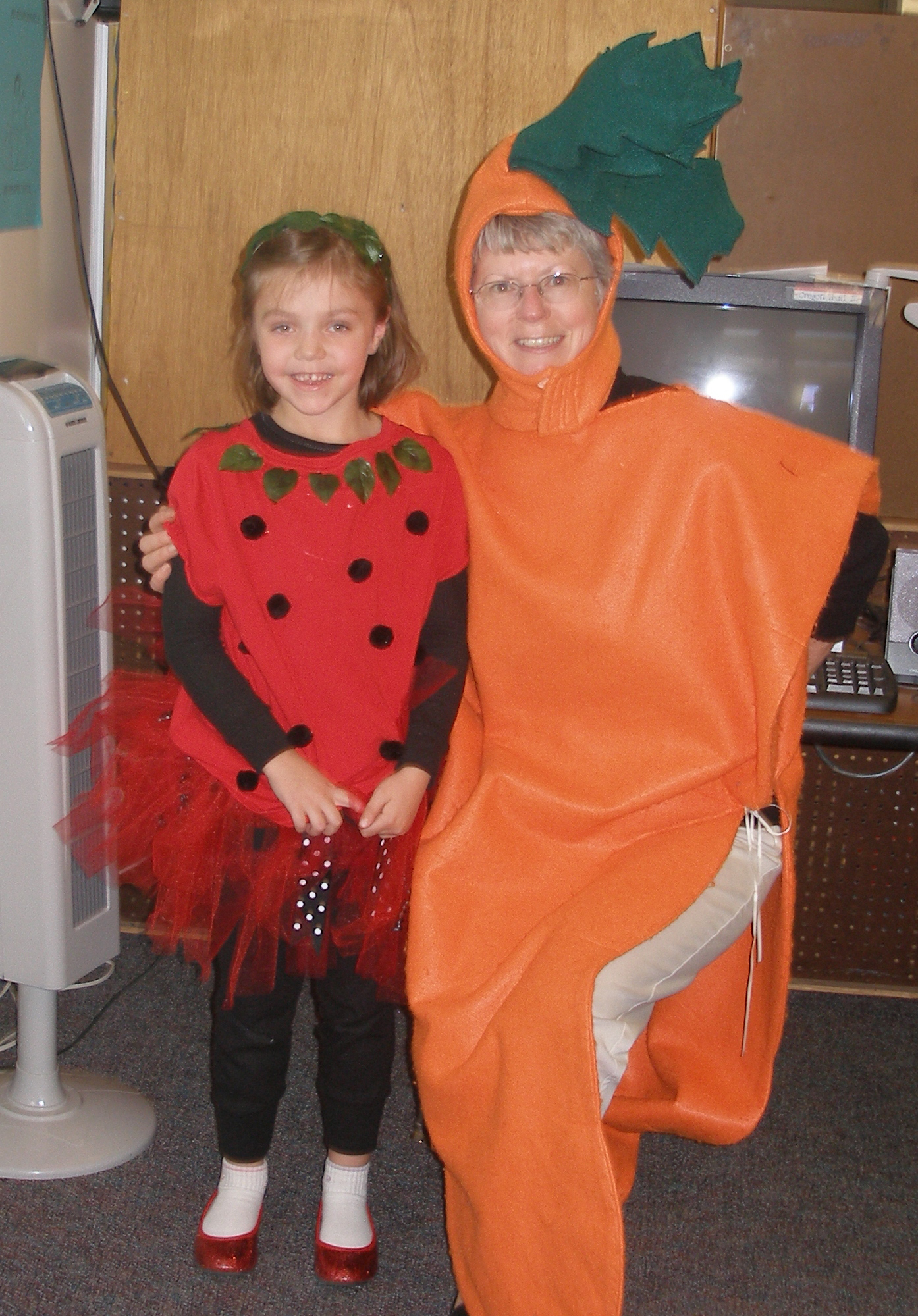 Cathy in Carrot Costume